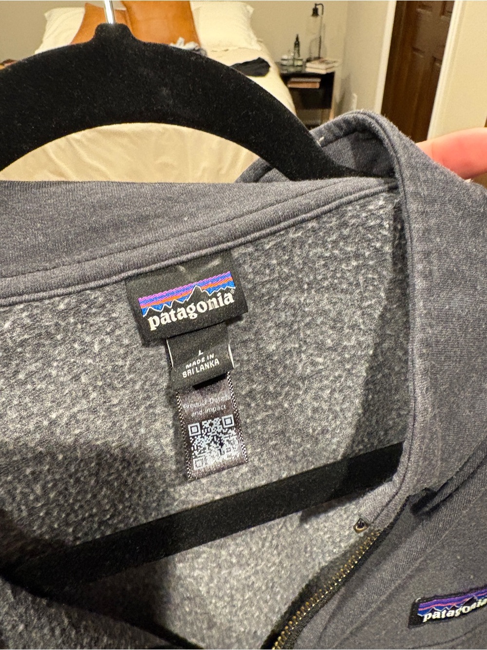 Patagonia women’s  Heather Gray Half-Zip Fleece Pullover L - Picture 4 of 4